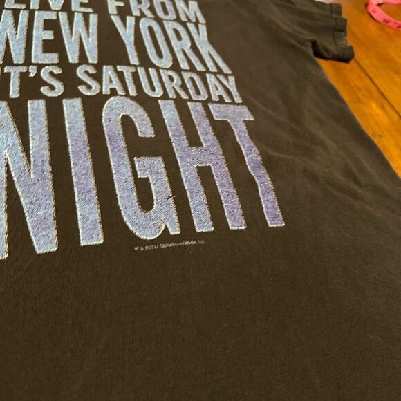 Vintage Saturday Night Live Graphic T Shirt Faded Black Y2K Promo T Shirt Mens S - Picture 3 of 9